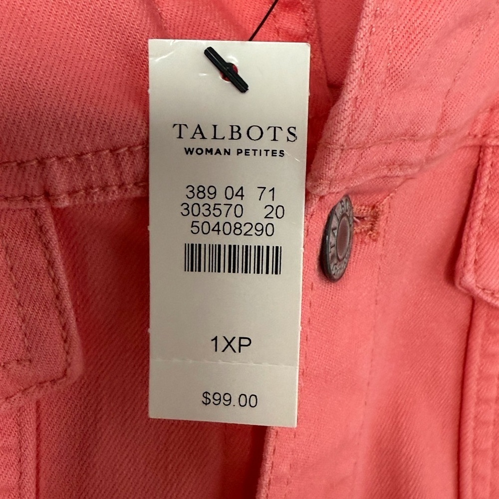 Talbots Classic Jean Coral Jacket Size-1XP NWT - Picture 7 of 13